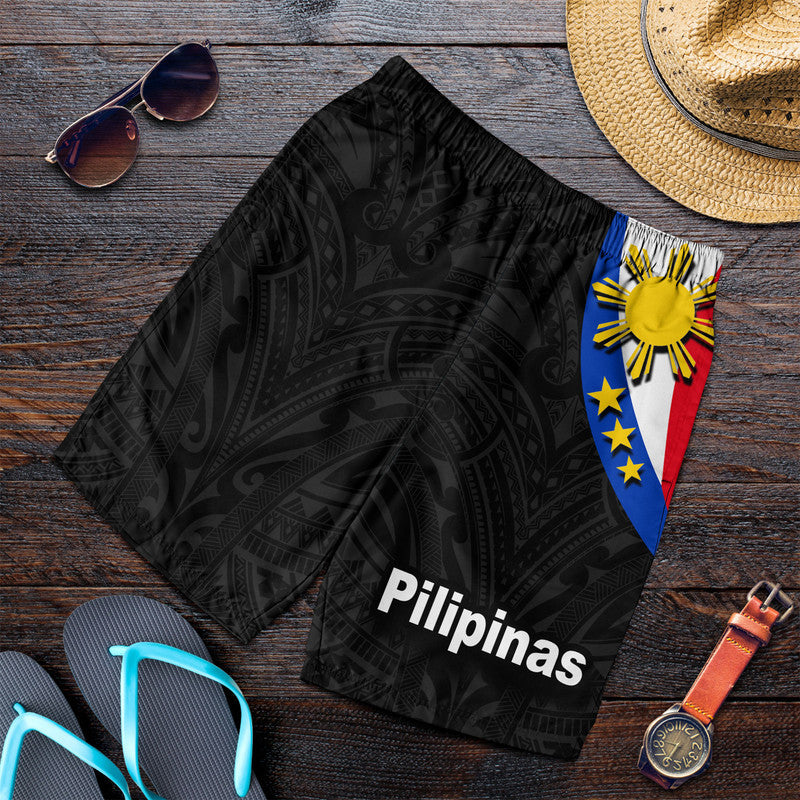 pilipinas-men-shorts-simple-style-black