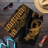 hawaii-polynesian-warrior-kakau-men-shorts-gold