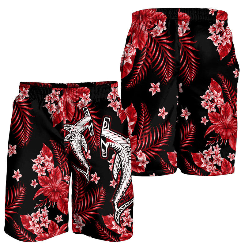 hawaii-summer-colorful-shark-men-shorts-red