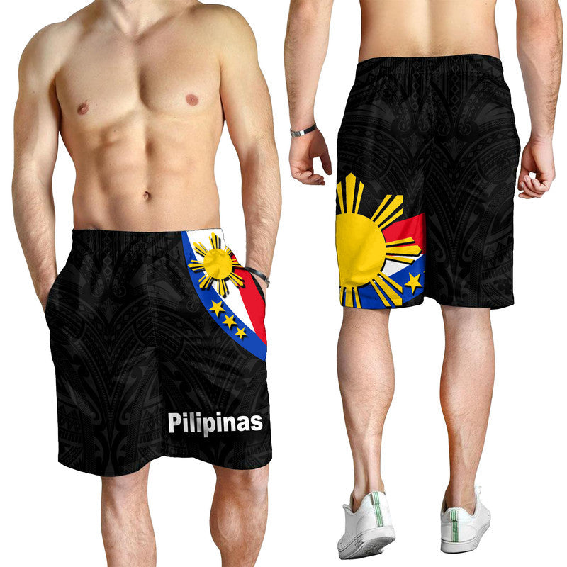 pilipinas-men-shorts-simple-style-black