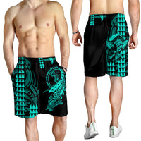 hawaii-polynesian-warrior-kakau-men-shorts-blue