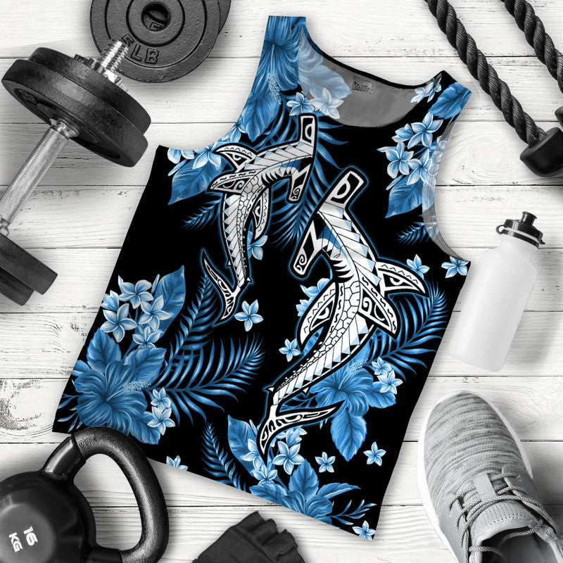 hawaii-summer-colorful-shark-men-tank-top-light-blue