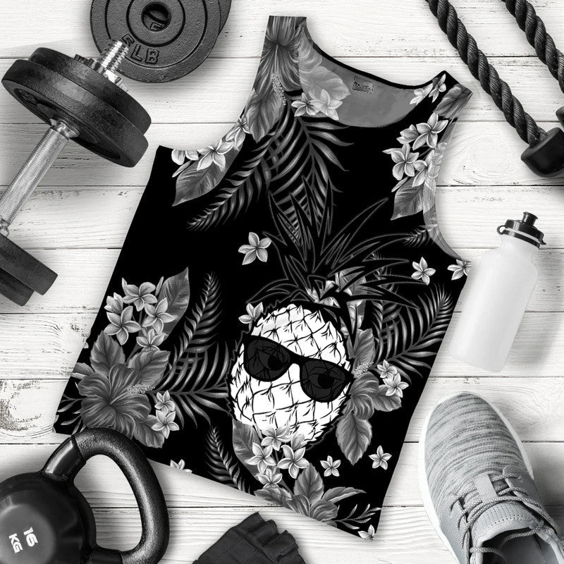 hawaii-summer-colorful-pineapple-men-tank-top-gray