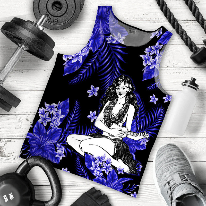 hawaii-summer-colorful-hula-girl-men-tank-top-dark-blue