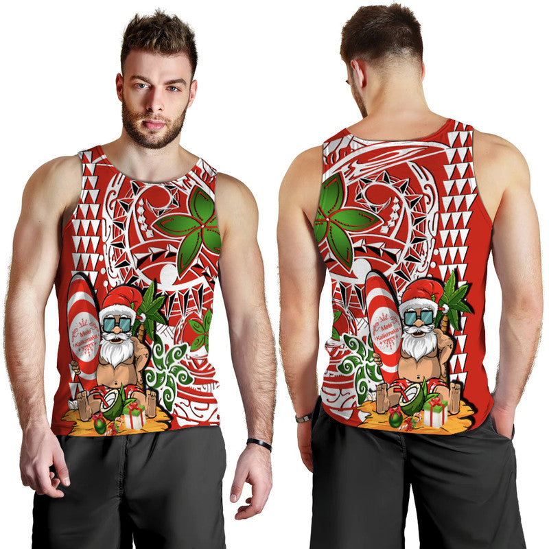 hawaii-mele-kalikimaka-santa-claus-beach-men-tank-top