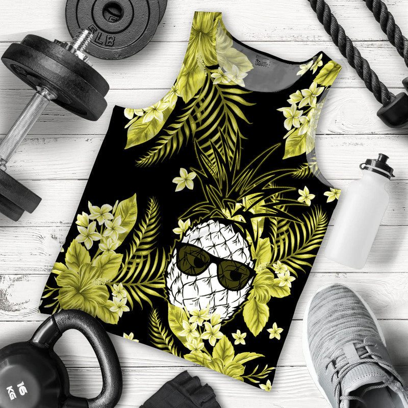 hawaii-summer-colorful-pineapple-men-tank-top-yellow