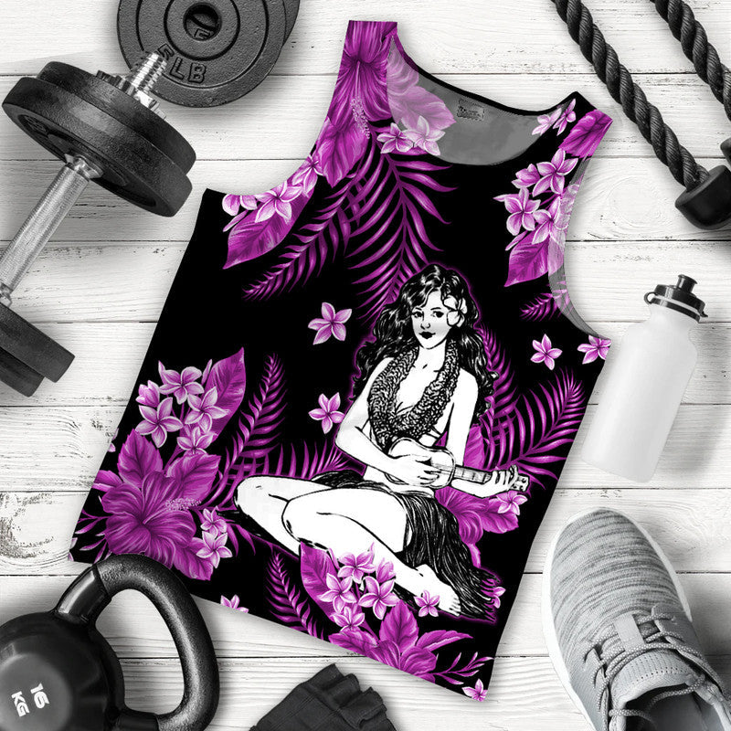 hawaii-summer-colorful-hula-girl-men-tank-top-purple