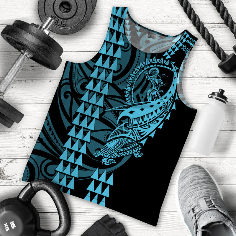 hawaii-polynesian-warrior-kakau-men-tank-top-blue