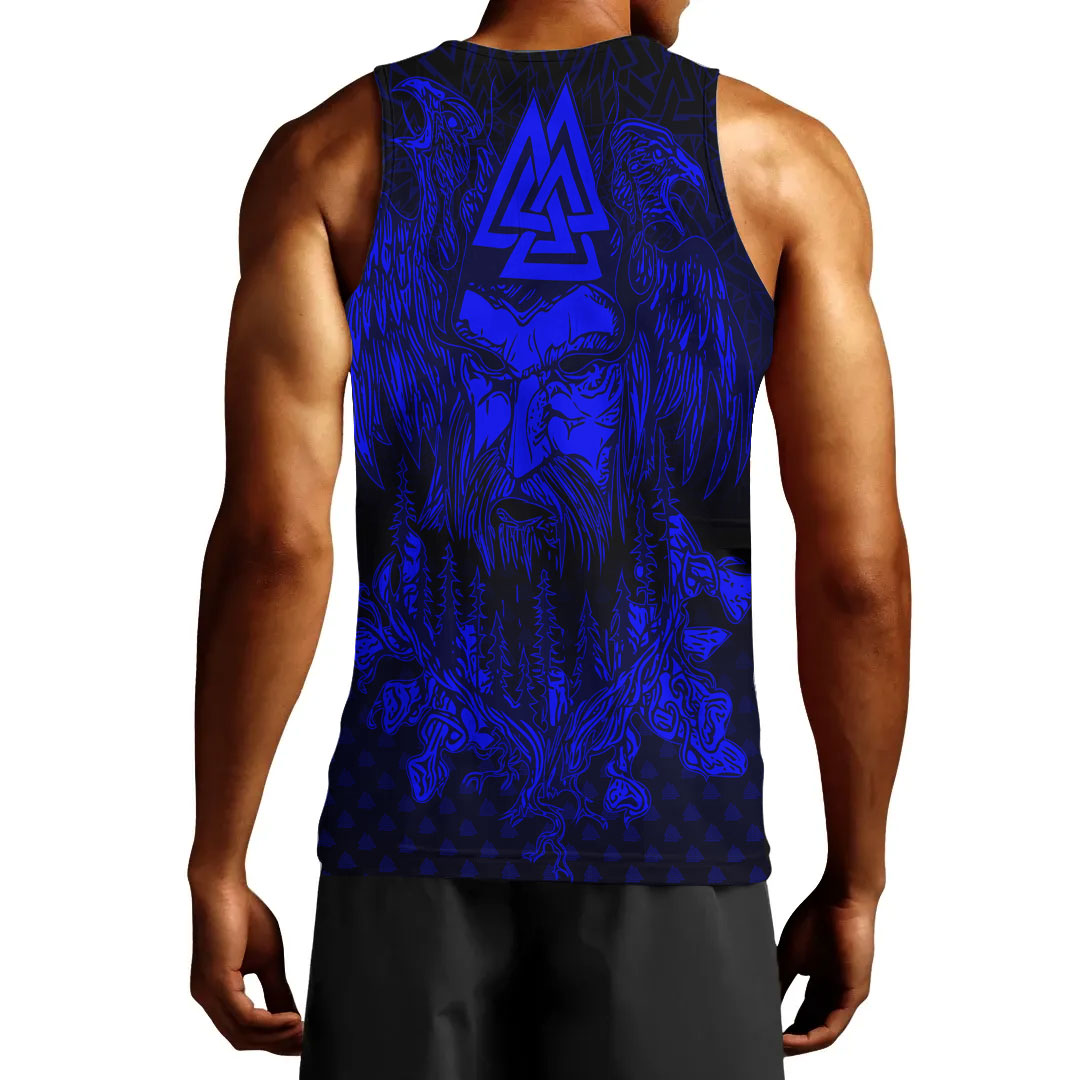 viking-clothing-viking-odin-raven-tattoo-style-blue-version-men-tank-top
