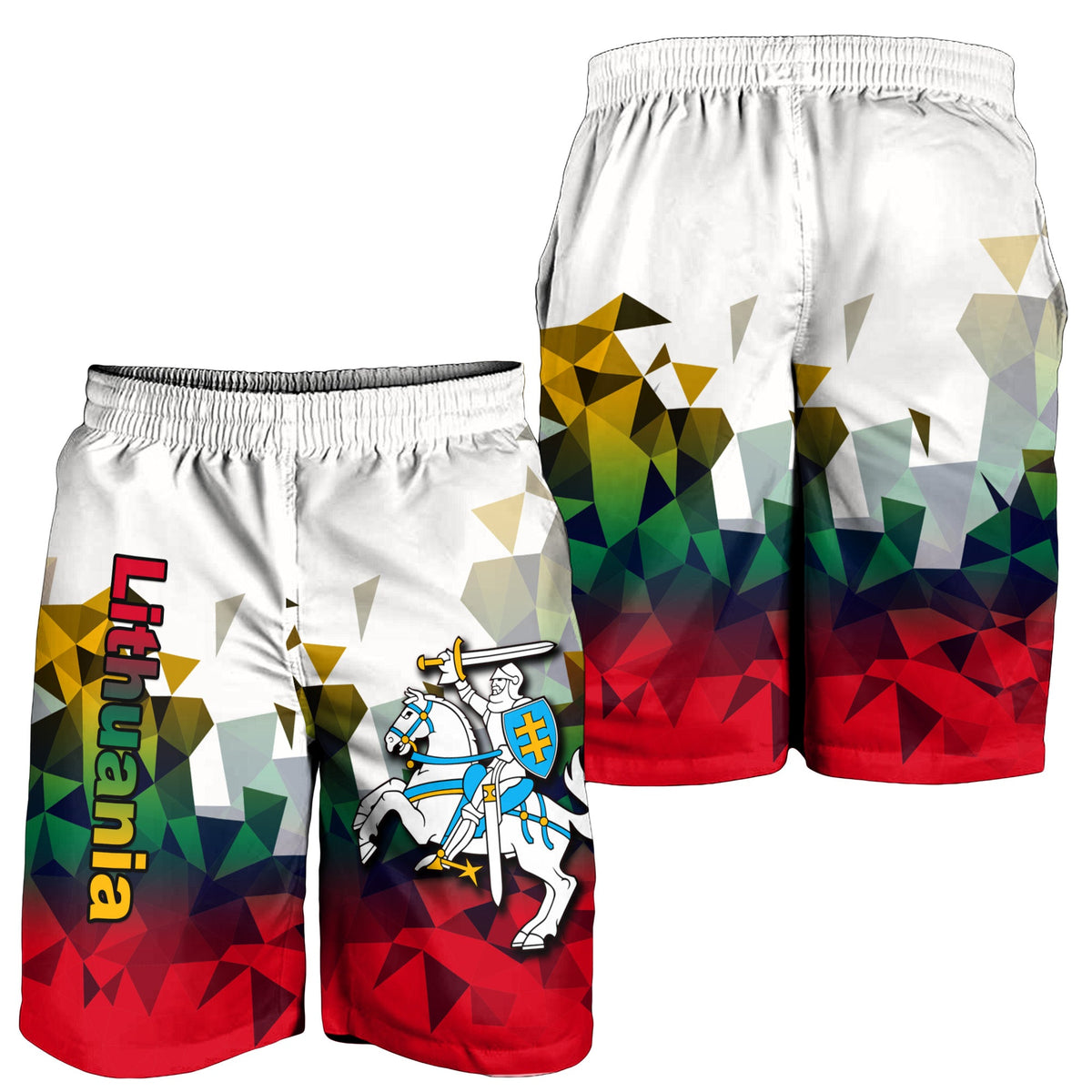 lithuania-men-shorts-polygonal-template-style