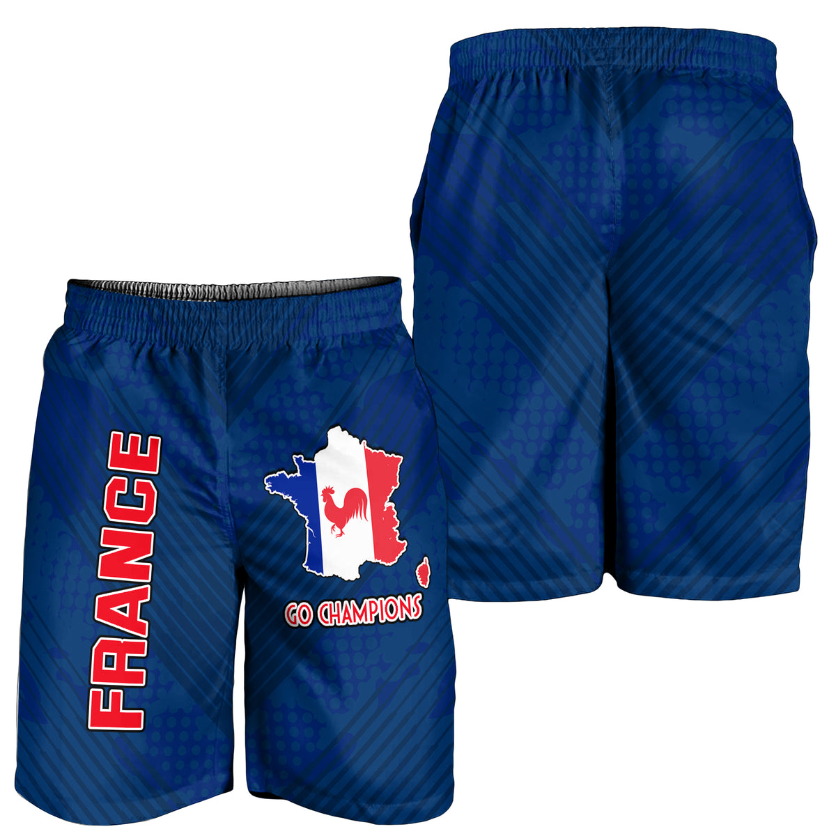 France Football World Cup 2022 With Flag Map Men Shorts LT9