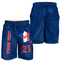 (Custom Personalised) France Football World Cup 2022 With Flag Map Men Shorts LT9