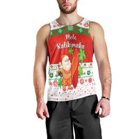 hawaii-christmas-men-tank-top-santa-claus-surfing-simple-style-white