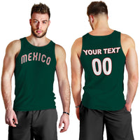 (Custom Personalised And Number) Baseball 2023 Mexico Men Tank Top Green Style LT6