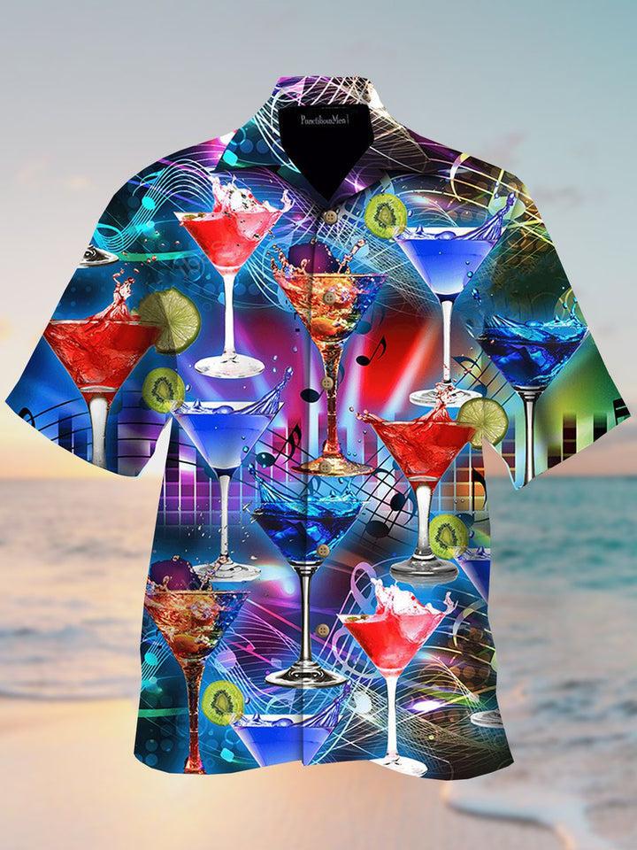 Men's Music Martini Hawaiian Shirt - Wonder Print Shop