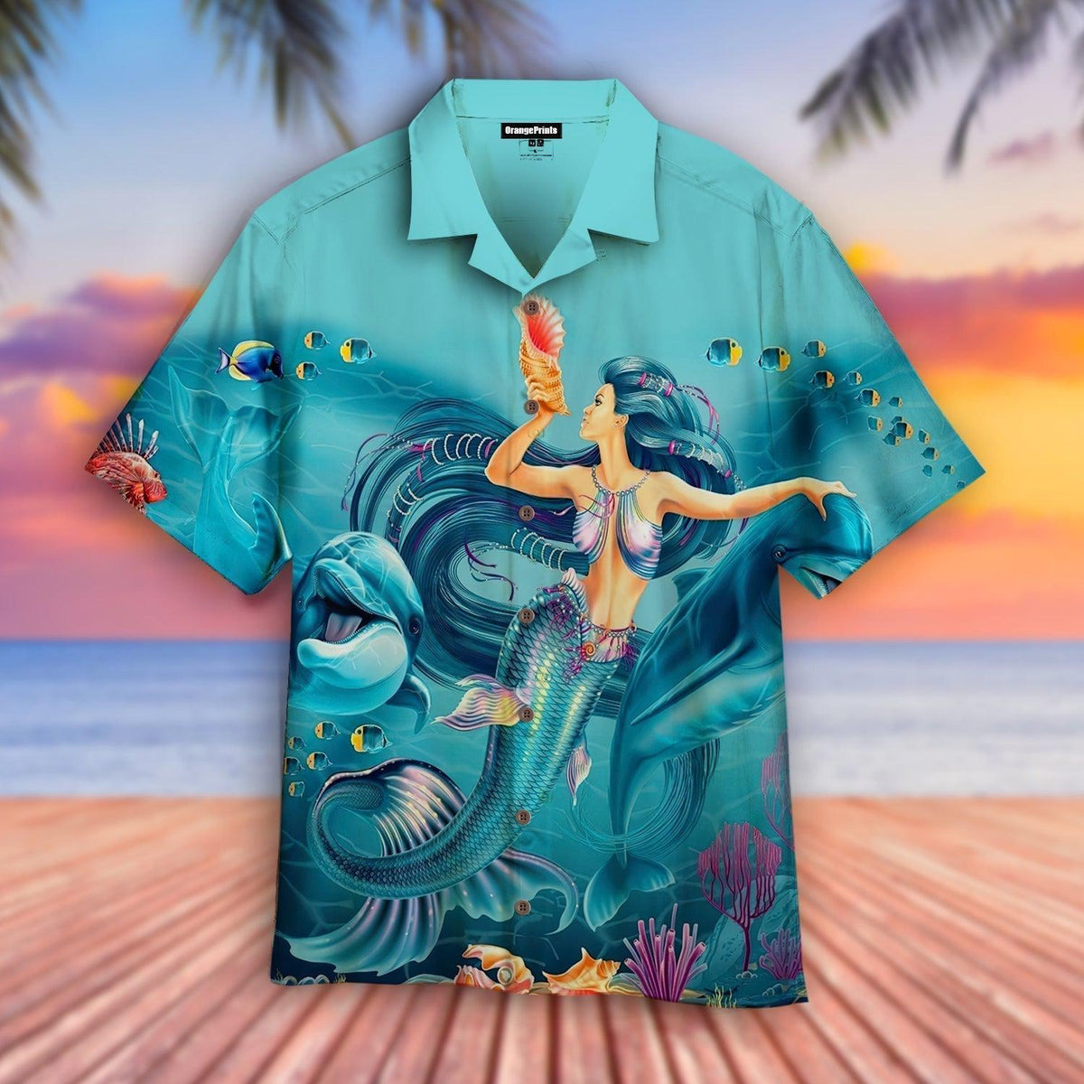 Mermaid Beautiful Hawaiian Shirt - Wonder Print Shop
