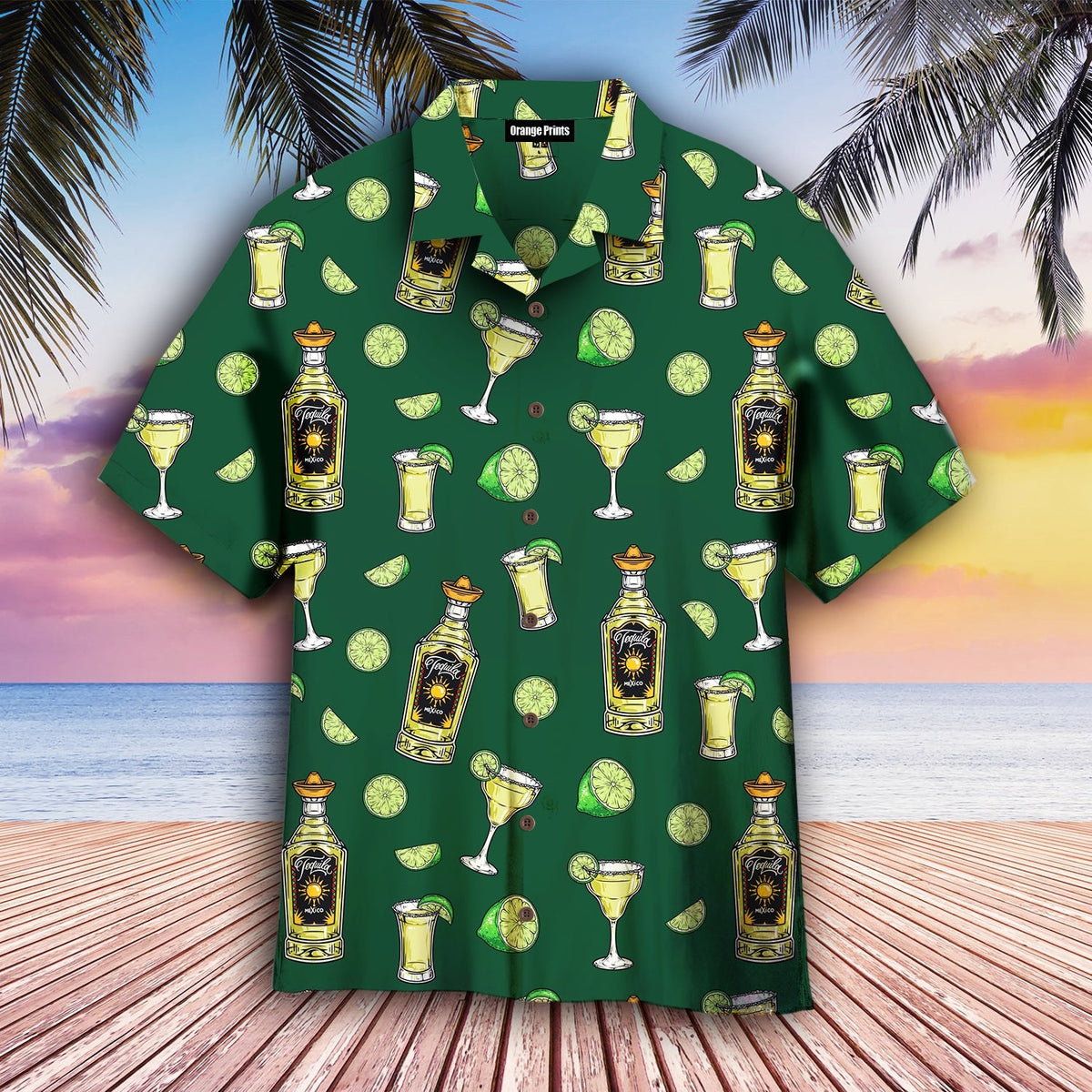 Mexico Tequila Bottle Hawaiian Shirt - Wonder Print Shop