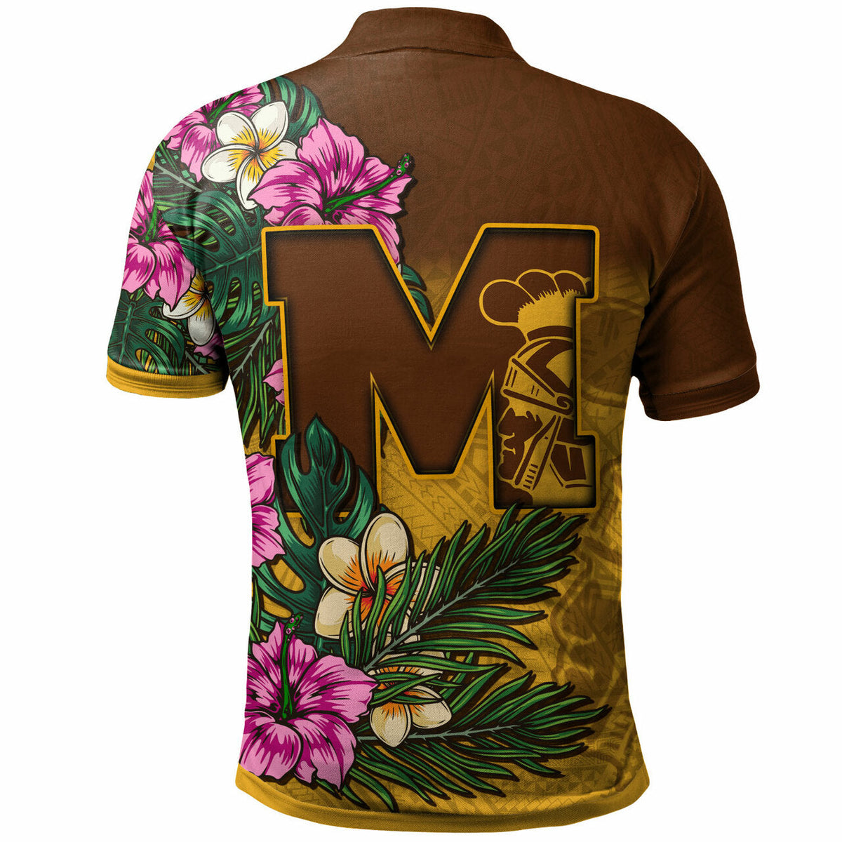 Custom Hawaii Polo Shirt Mililani Trojan High School Hawaiian Tropical Flowers Polo Shirt LT10 - Wonder Print Shop