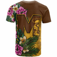 Custom Hawaii T Shirt Mililani Trojan High School Hawaiian Tropical Flowers T Shirt LT10 - Wonder Print Shop