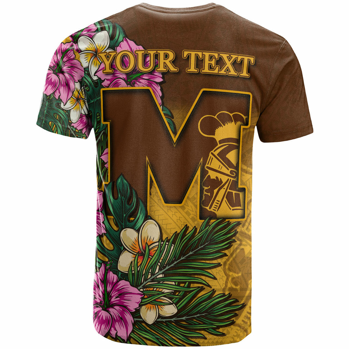 Custom Hawaii T Shirt Mililani Trojan High School Hawaiian Tropical Flowers T Shirt LT10 - Wonder Print Shop