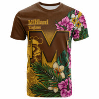 Custom Hawaii T Shirt Mililani Trojan High School Hawaiian Tropical Flowers T Shirt LT10 - Wonder Print Shop