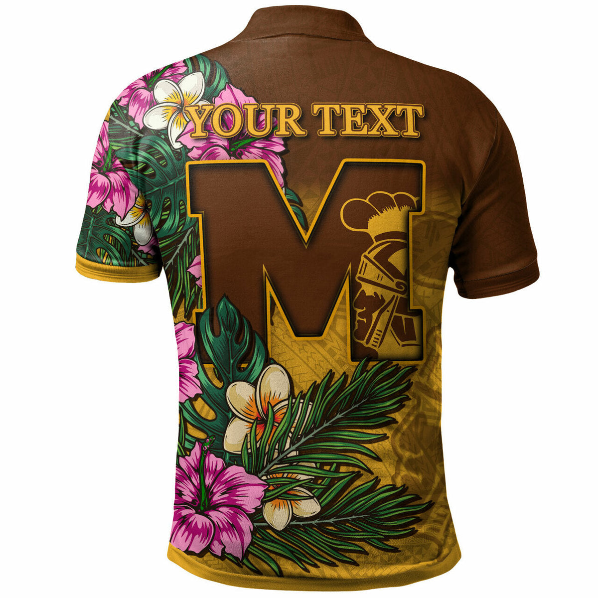 Custom Hawaii Polo Shirt Mililani Trojan High School Hawaiian Tropical Flowers Polo Shirt LT10 - Wonder Print Shop