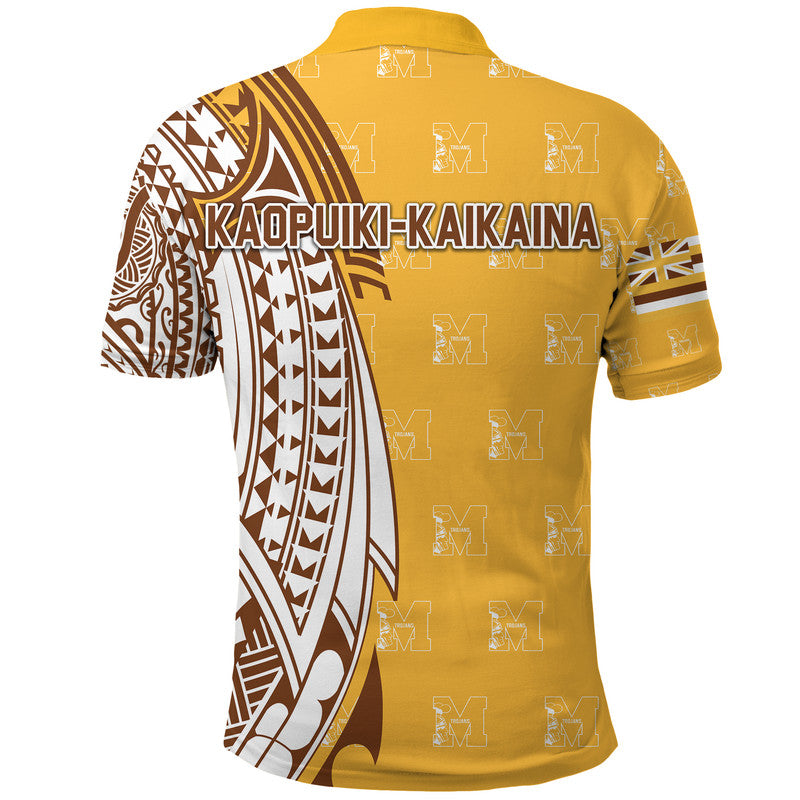 Kaopuiki Kaikaina Mililani High School Polo Shirt Tribal Kakau LT8 - Wonder Print Shop