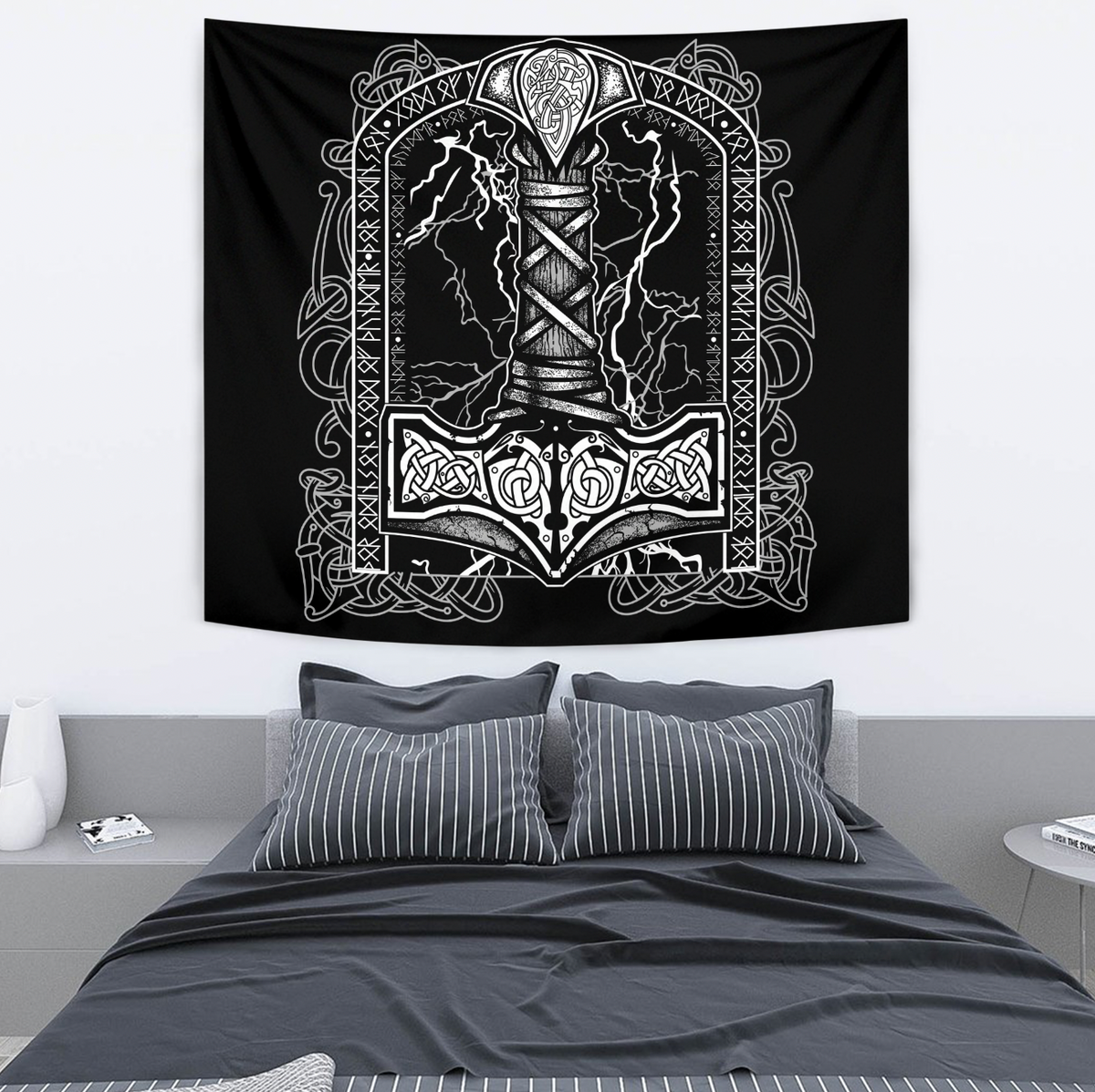 Viking Tapestry - Mjolnir Hammer RLT12 - Wonder Print Shop