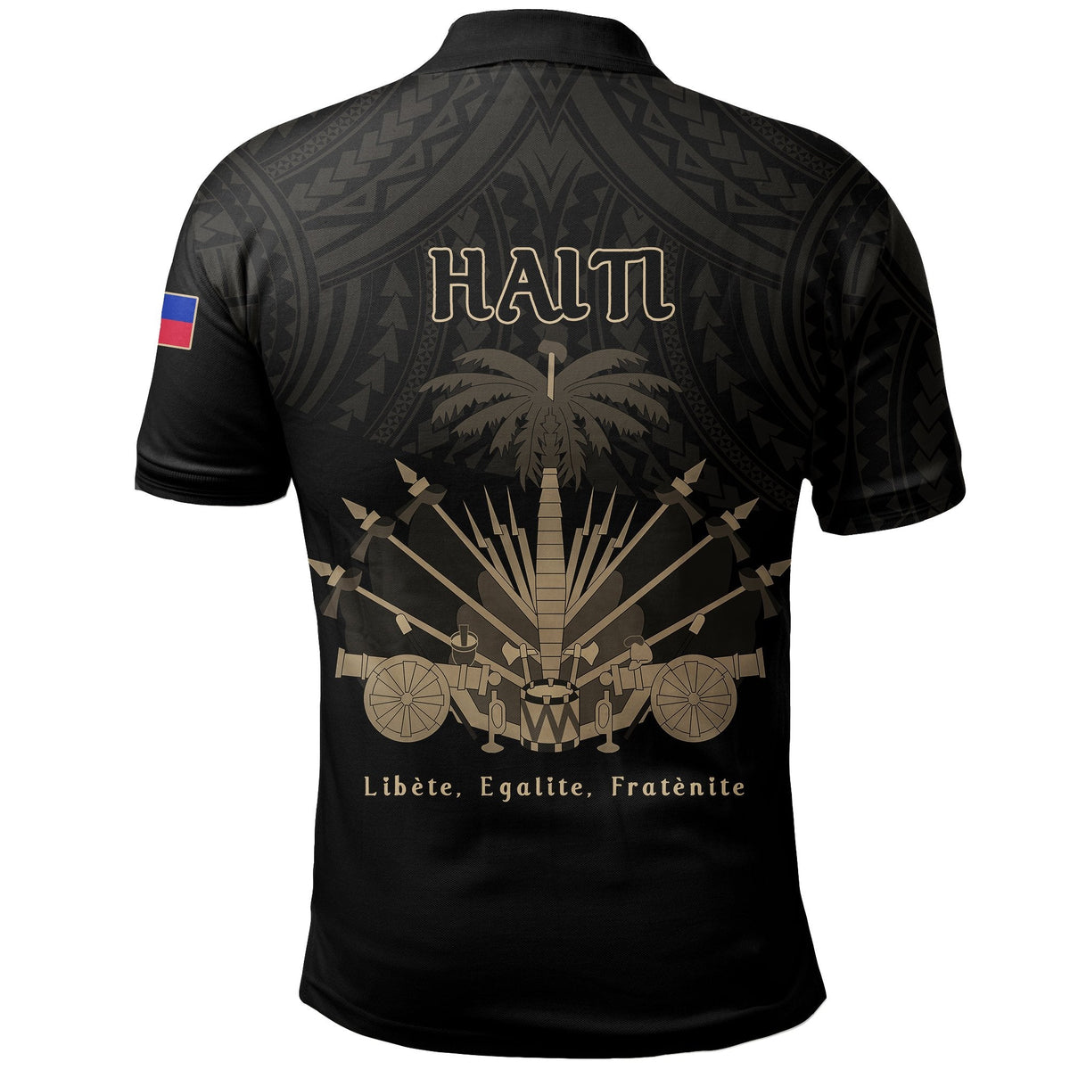 Haiti Polo Shirt Polynesian Neg Maron - Wonder Print Shop