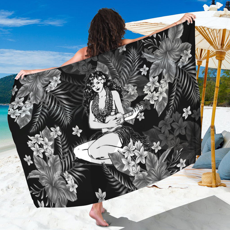 Hawaii Summer Colorful Hula Girl Sarong Light Blue LT6 - Wonder Print Shop