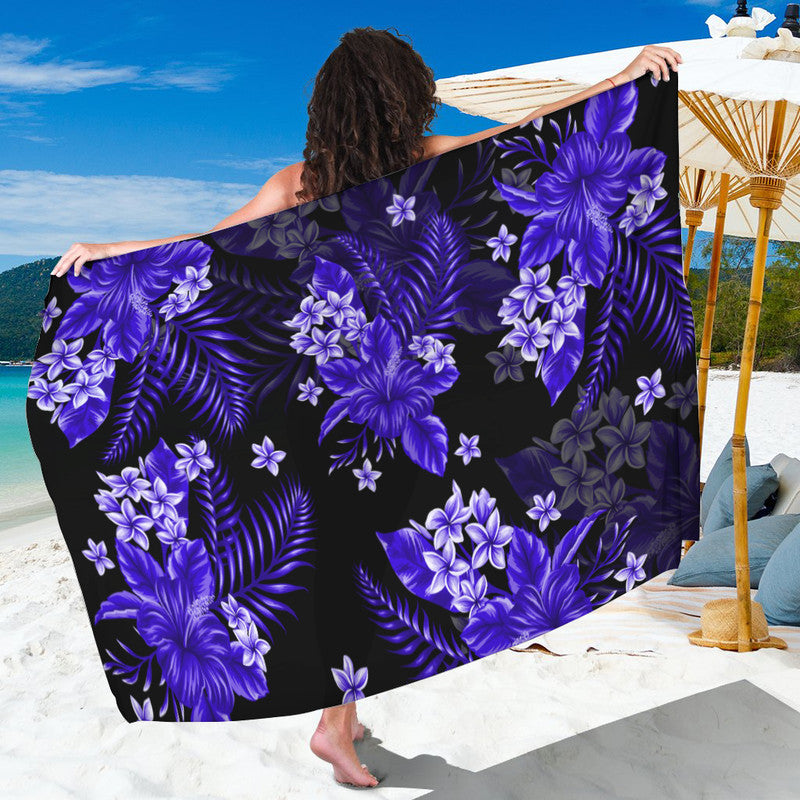 Hawaii Summer Colorful Sarong Dark Blue LT6 - Wonder Print Shop