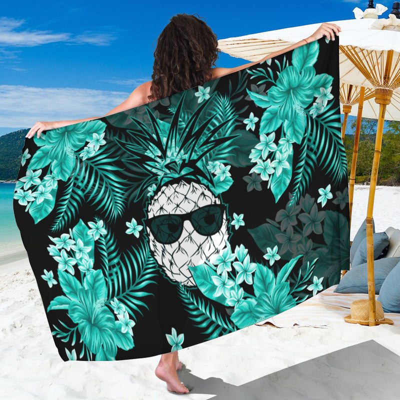 Hawaii Summer Colorful Pineapple Sarong Orange LT6 - Wonder Print Shop