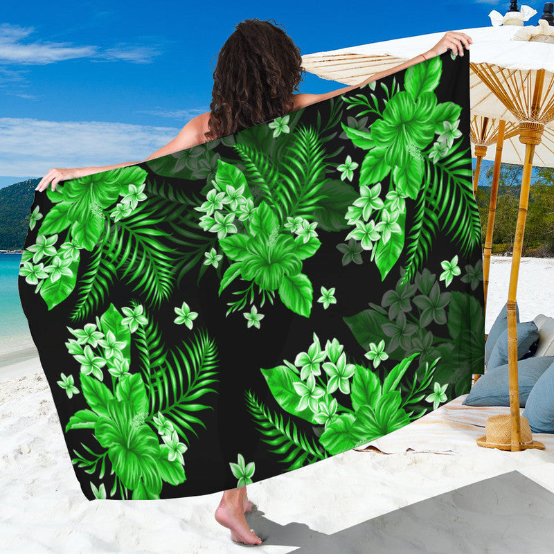 Hawaii Summer Colorful Sarong Green LT6 - Wonder Print Shop