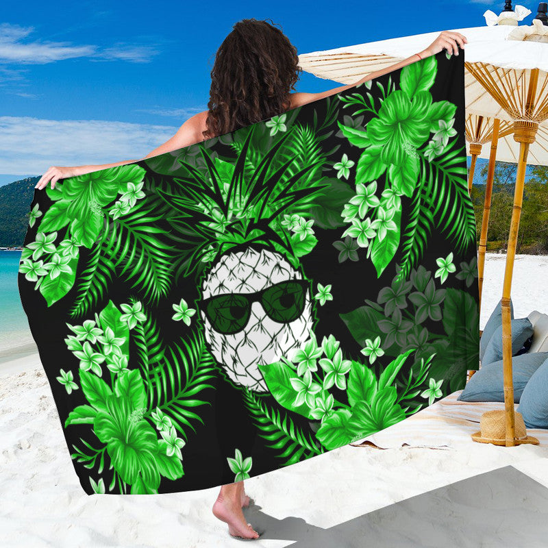 Hawaii Summer Colorful Pineapple Sarong Reggage LT6 - Wonder Print Shop