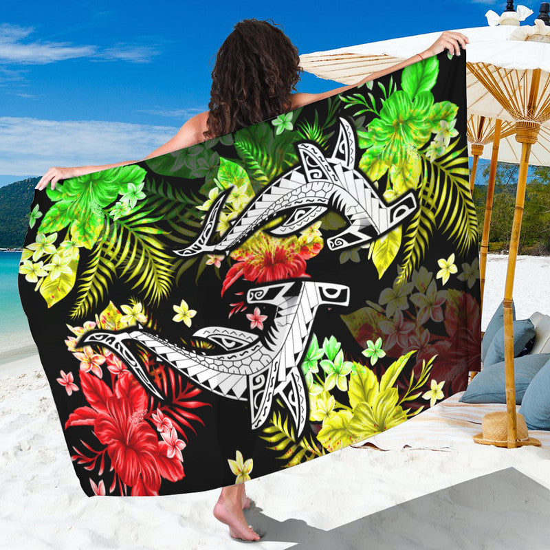 Hawaii Summer Colorful Shark Sarong Reggage LT6 - Wonder Print Shop