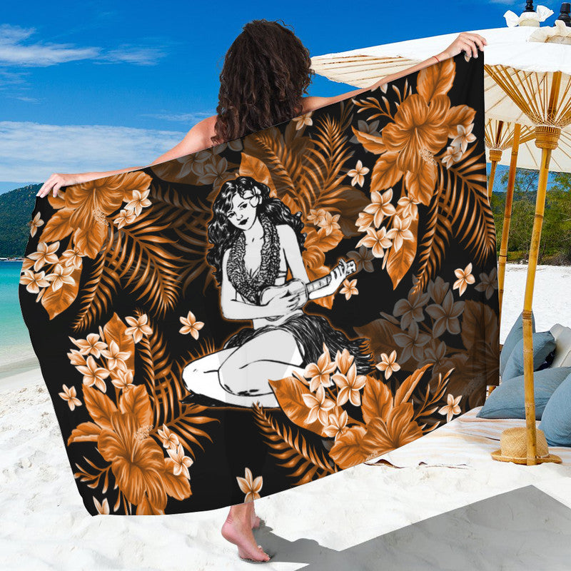 Hawaii Summer Colorful Hula Girl Sarong Turquesa LT6 - Wonder Print Shop