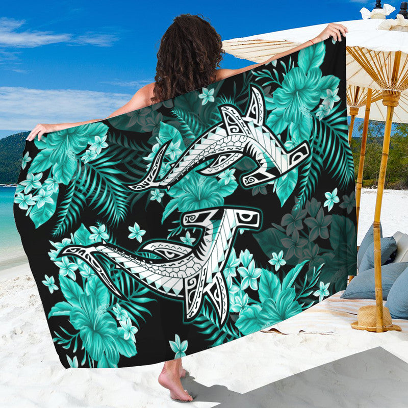 Hawaii Summer Colorful Shark Sarong Turquesa LT6 - Wonder Print Shop
