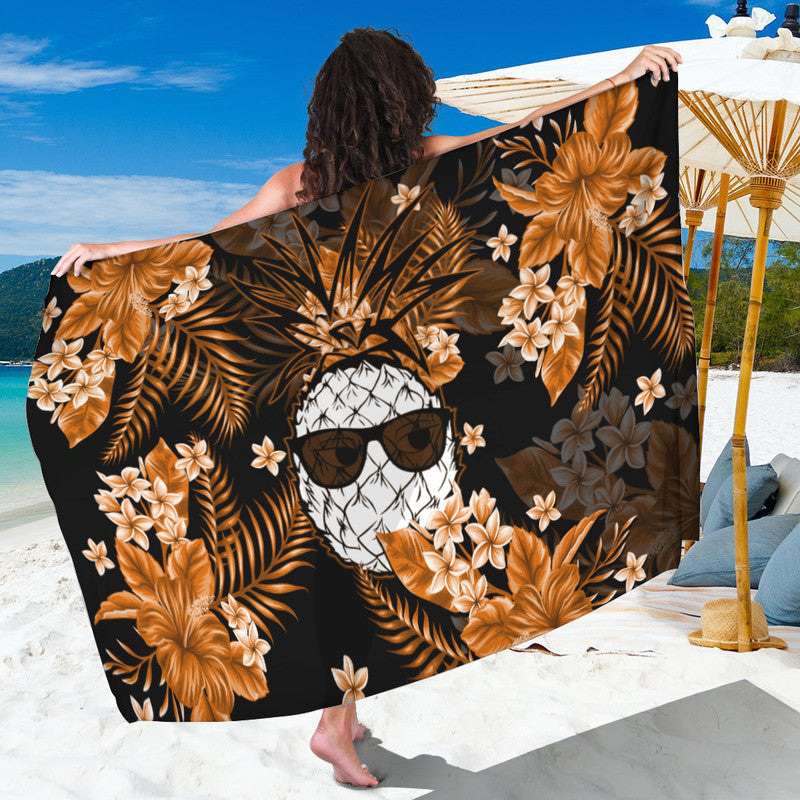 Hawaii Summer Colorful Pineapple Sarong Turquesa LT6 - Wonder Print Shop