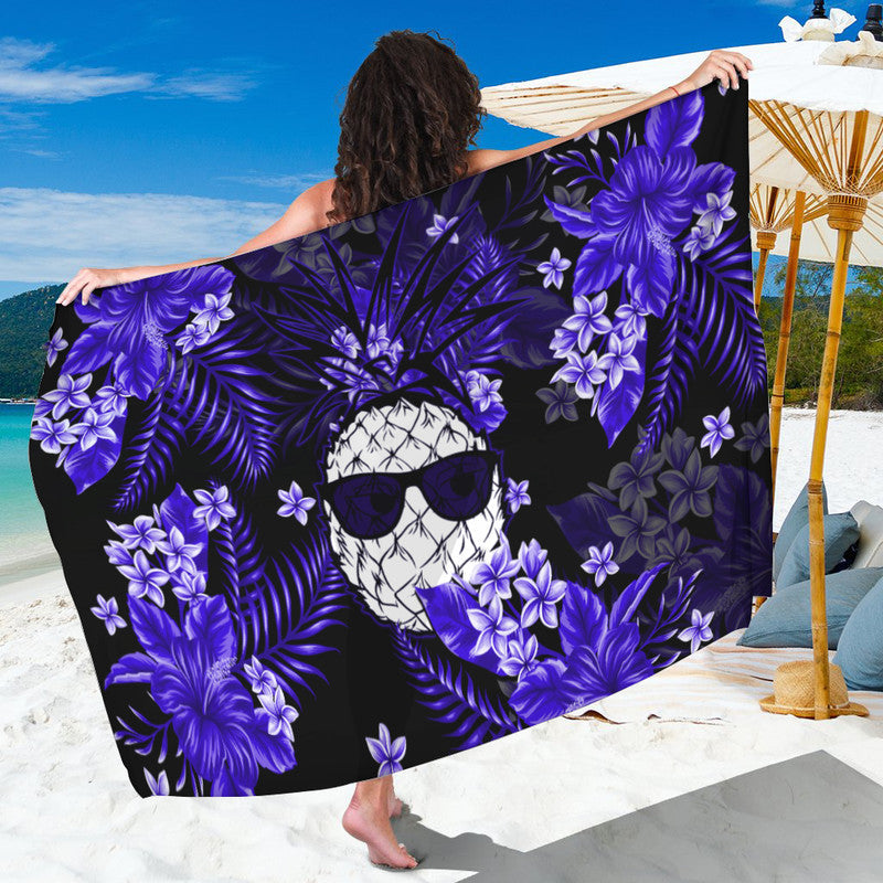 Hawaii Summer Colorful Pineapple Sarong Red LT6 - Wonder Print Shop