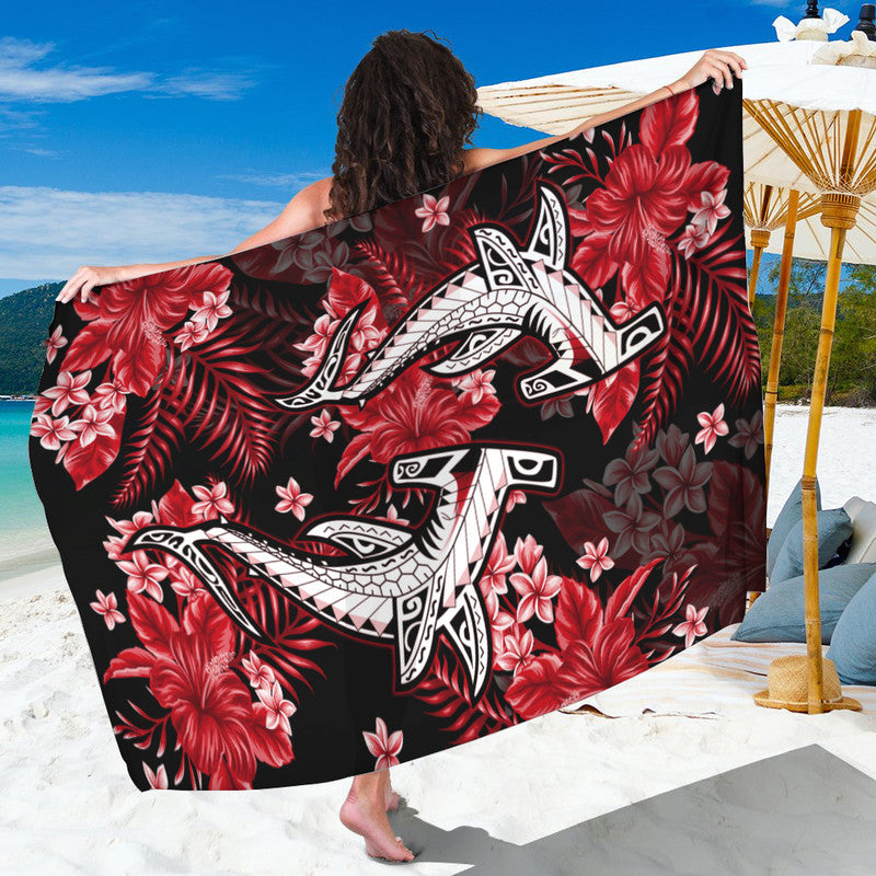 Hawaii Summer Colorful Shark Sarong Red LT6 - Wonder Print Shop
