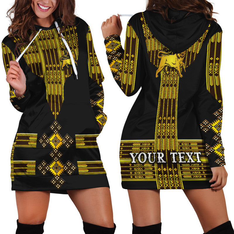 custom-personalised-ethiopia-hoodie-dress-ethiopian-lion-of-judah-tibeb-vibes-black