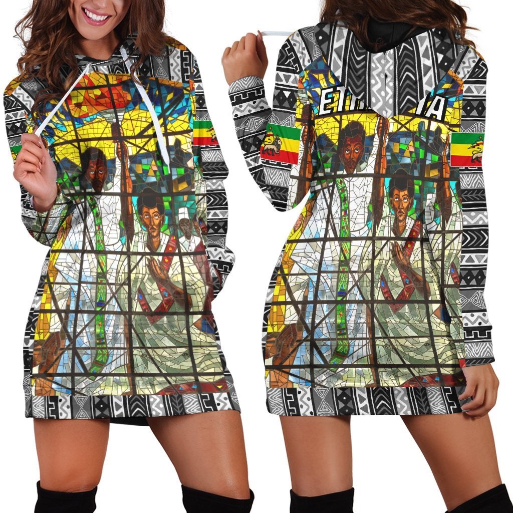 African Ethiopia Orthodox Hoodie Dress - The Total Liberation Of Africa LT20 - Wonder Print Shop