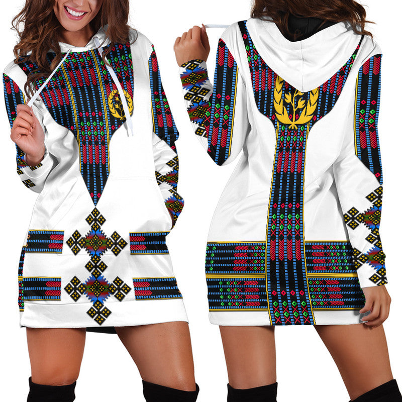 Eritrea Hoodie Dress Fancy Tibeb Vibes - Flag Style LT8 - Wonder Print Shop