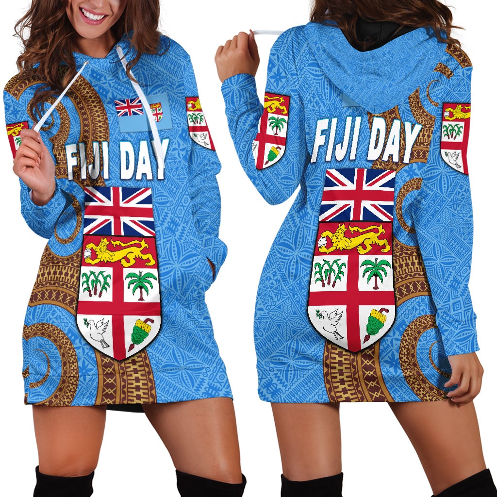 Fiji Day Hoodie Dress Independence Anniversary Simple Style LT8 - Wonder Print Shop