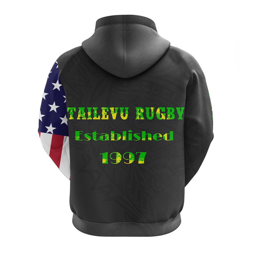 Tailevu Rugby Union Fiji Islands Zip Hoodie Grey Version LT4 - Wonder Print Shop