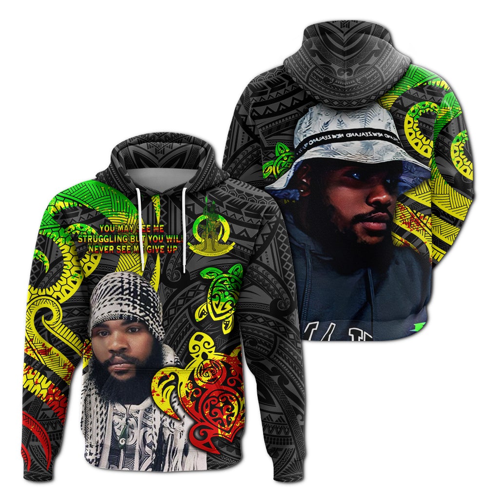 Custom Picture Vanuatu Hoodie Reggae Tentacle Turtle LT4 - Wonder Print Shop