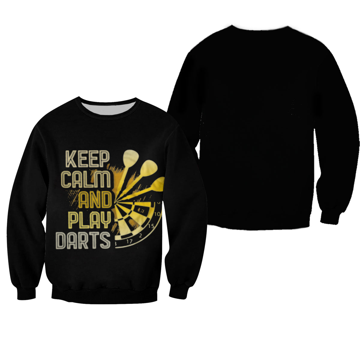 Darts Sweatershirt Keep Calm And Play Darts LT6 - Wonder Print Shop