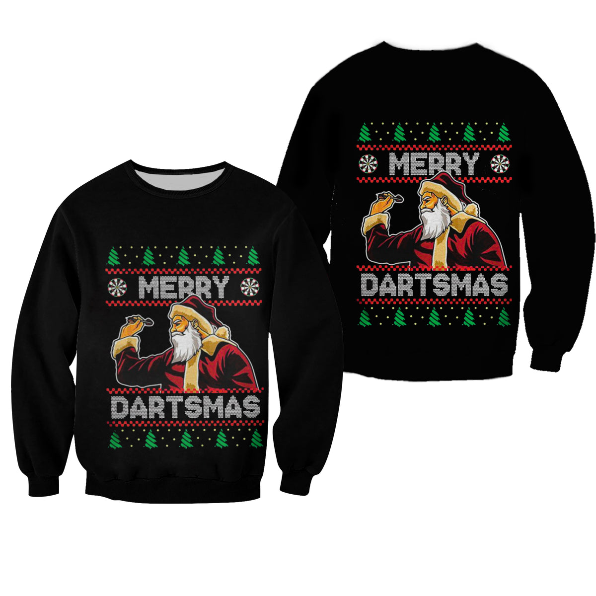 Darts Christmas - Santa Claus Play Darts SweaterShirt LT6 - Wonder Print Shop