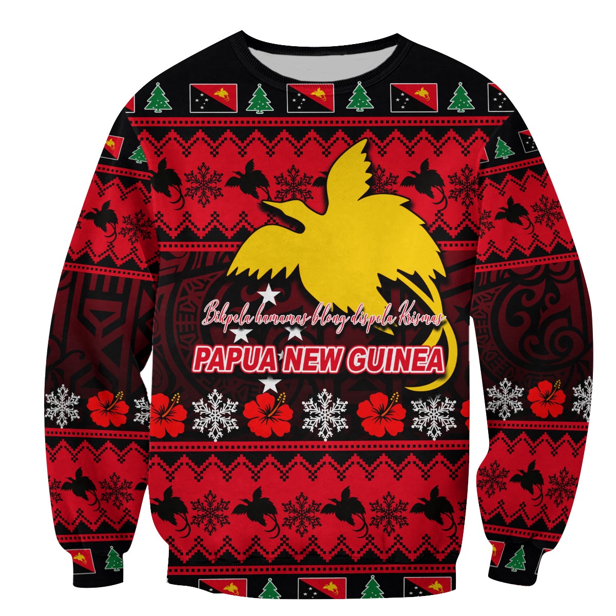 Papua New Guinea Christmas Sweatshirt LT6 - Wonder Print Shop