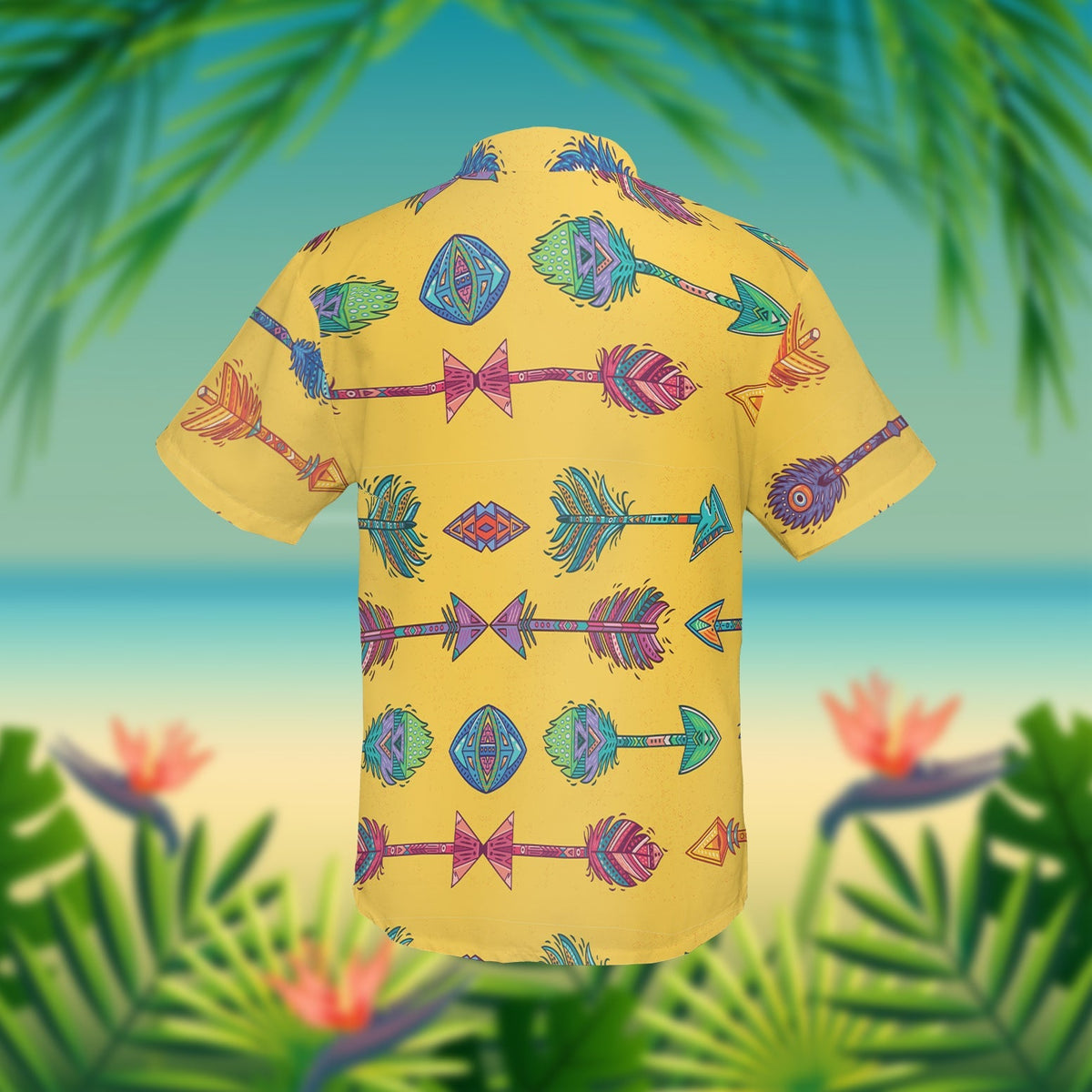 Yellow Arrow Native American Hawaiian Shirt 3D LT10 - Wonder Print Shop